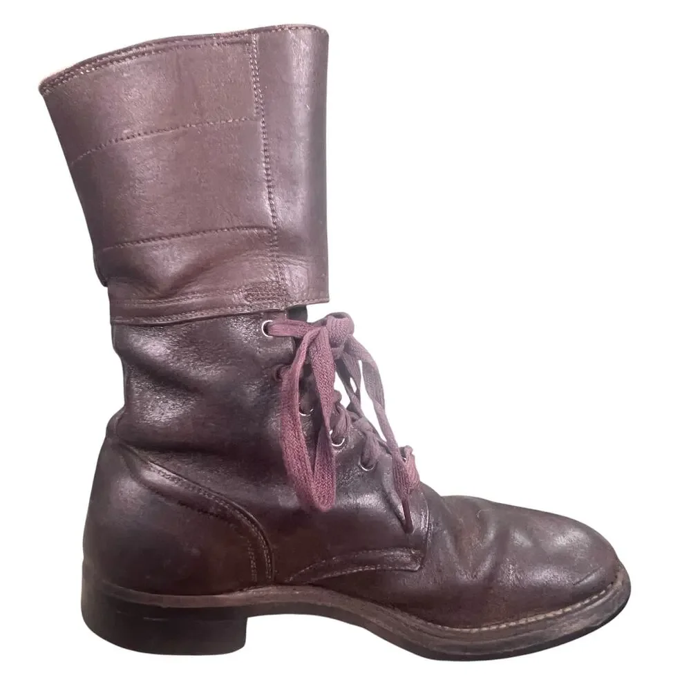 Vintage WWII US Army M-1943 Double-Buckle Combat Boots Size 7 E